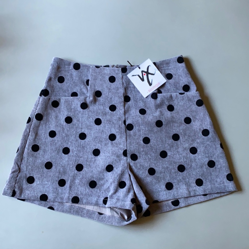 Polka Dot Corduroy Shorts